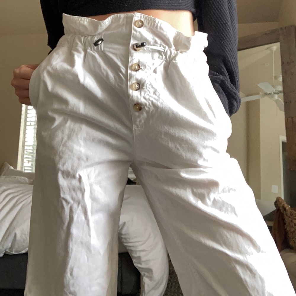 White Urban Outfitters Drawstring Pant